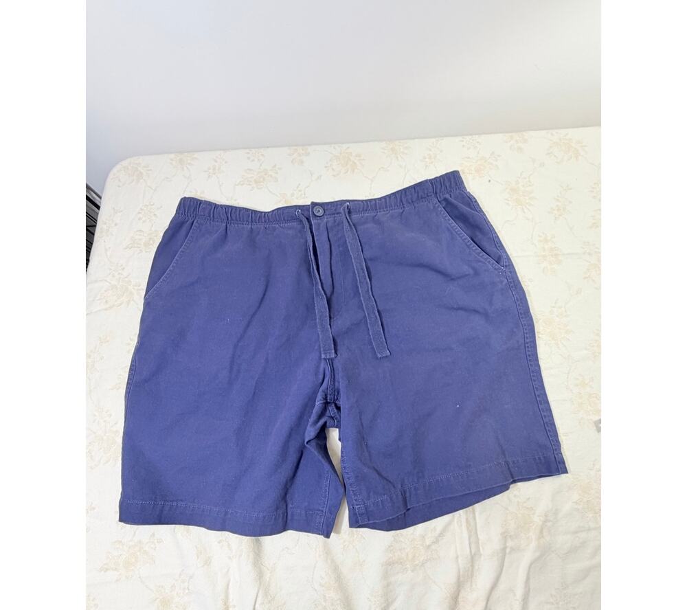 Ocean & Coast Men's Navy Blue Cotton Drawstring Shorts Elastic Waist Casual